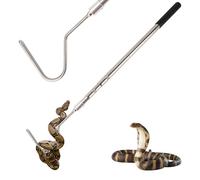 Smarkey Snake Hook, Snake Grabber Tool Heavy Duty with 42 Inch Extensible Stainless Steel, Snake Tongs Stick for Rattlesnake, Copperhead Snake, Ball Python, Rattle, Cobra, Corn, Rosy Boas
