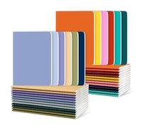 Smarpau 24 Pack Notebooks A5, 12 Colors Lined Kraft Notepad Multipack Journal Notebook 60 Pages for Students Writing Memo Diary, Subject Notebooks Office School Travel Supplies, 14 x 21cm