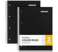 Smarpau A4 College Ruled Notebook, Wirebound Spiral Journals for Exercise