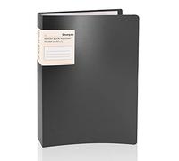 Smarpau A4 Display Book Folders 60 Pockets, Presentation Folder Project Display Folder, Document Folders with Plastic Sleeves for Individuals, School and Offices(Black)