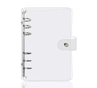 Smarpau A5 Clear Soft PVC Binder Cover - 6 Hole Ring Refillable Waterproof Loose Leaf Notebook Folder - Personal Planner for Home, School and Office Writing Supply