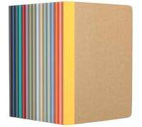 Smarpau Kraft Notebooks A5 16 Pack, 60 Pages Lined Notepad Multipack Journal Notebook for Students Writing, 16 Colors Notebooks A5 School Officel Travel Supplies, 14 x 21cm