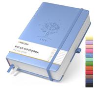 Smarpau Lined Journal Notebook B5, 320 Pages Large Composition Notebooks, 100gsm Thick Paper Hardcover Leather Journals for Women Men Work School Office Writing, 19 x 25 cm - Light Blue