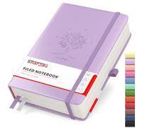 Smarpau Lined Notebook A5 Thick Journal, 320 Pages Softcover Composition Notebooks for Writing, 100gsm Paper Hardcover Leather Journal for Office School Work Women Men, 14.5 x 21cm - Purple
