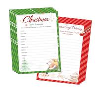 SMARSTICKER 30 Christmas Party Games Cards Christmas Pictionary Guesstures Word Scramble Card with Answer Key for Adults & Family Winter Festival Activity Party Supplies