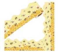 SMARSTICKER Bee Bulletin Borders 69Ft Bee Honey Bulletin Board 60Pcs Back to School Decoration Borders for World Bee Day Summer Party Home Office Decoration (Honey Bee)