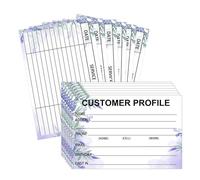 SMARSTICKER Customer Information Cards (Purple) - 50 Sheets, 6 x 4 Inch, Client Contact Profile Record Cards