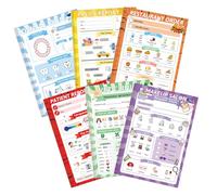 SMARSTICKER Pretend Play Notepads 6 Pack Playtime Pads Pretend Notebooks Imaginative Restaurant Doctor Police Vet Dentist Role Play Game Notepads for Boys & Girls