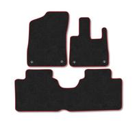 Smart #1 (2023+) Car Mats Tailored Fit Carpet Floor Mats Non Slip Red Trim Full Coverage Compatible Accessory Front Rear Set Anti Slip Granulated Backing Hand-Finished Clips