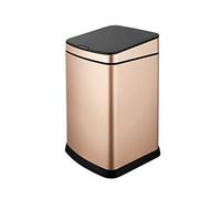Smart 12L/15L Induction Trash Can Large Capacity Kitchen Waste Bin with Lid Electric Garbage Bin for Home Stylish Gold Design Perfect for Household Use