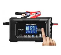 Smart 12V/24V 20A Battery Charger & Maintainer with Pulse Repair - 4-Mode LiFePO4/AGM/Lead-Acid Charger for Cars, Motorcycles, Marine, Lawn Mowers (Winter/Summer)