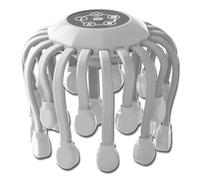 Smart 20-Claw Electric Head Massager Scalp,5 Smart Modes,Support English Switching,Stress Relief Sleep Aid,for Home or Travel (White,S)