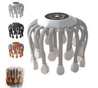 Smart 20-Claw Electric Head Massager Scalp, Octopus Head Massager Scalp, Wireless 360° Deep Intelligent Octopus Massage, for Home and Travel (White,S Motor)