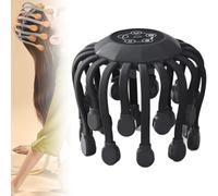Smart 20-Claw Electric Head Massager Scalp, Wireless Deep Scalp Massage Device with 5 Smart Modes, 360° Rotating Nodes, TMS Pulse Tech, Stress Relief for Home and Travel (Black,Manual Operate)
