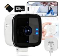 Smart 2K Window Security Camera & 2M Cable - 3MP Ultra-Clear Indoor Dome with Enhanced Color Night Vision, Wireless Stick-On Setup & Motion Detection for Home & Family Protection (16GB, 2.4 GHz)