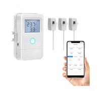 Smart 3-Way WiFi Electricity Meter, High Precision 100A Detection With Safety Over-Temperature Alarm, Works For Tuya Smarts Life System