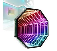 Smart 3D Tunnel Infinity Mirror Light with RGB LED, App and Remote Control for Home Decor and Entertainment