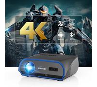 Smart 4K Projector 1580ANSI Lumens for Daylight Viewing,WiFi6/Bluetooth 5.2/NFC,300" Home Theater Outdoor Movie Projector with Netflix/YouTube Apps,5G Streaming,HDR,Full HD Cinema Gaming Entertainment