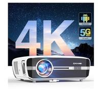 Smart 4K Projector Daytime Home Theater 1500 ANSI with HDR10+, WiFi 6 Bluetooth, HDMI 2.1, 38W Speaker, LED 1080P Movie Projectors Ultra HD Ceiling Mount, Outdoor,Business & Gaming Ready