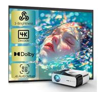 Smart 4K Projector,ToF Auto Focus & Keystone,AI Moving OS 2.0,Full HD 1080P WiFi 6 Bluetooth Portable Home Cinema Movie Projectors,Licensed Apps for Bedroom/Indoor/Outdoor,HDMI eARC,Dolby Audio,HDR