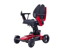Smart 4Wheel Foldable Aluminum Alloy Power Electric Wheelchair Intelligent Mobility Lift for Elderly and Disabled13ah Comfortable and Easy to Use(Red)