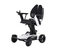 Smart 4Wheel Foldable Aluminum Alloy Power Electric Wheelchair Intelligent Mobility Lift for Elderly and Disabled13ah Comfortable and Easy to Use(White)