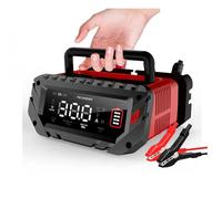 Smart 6V/ 12V/ 24V 30A Battery Charger & Maintainer with Pulse Repair - 4-Mode LiFePO4/AGM/Lead-Acid Charger for Cars, Marine, Trucks, RVs, Lawn Mowers, UK Plug