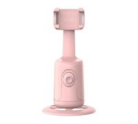 Smart AI Facial Recognition Phone Tripod, Auto Face Tracking Phone Gimbal, 360° Rotation Adjustable Angle Phone Stand, Anti-Shake Smartphone Tripod Mount, Rechargeable Smart Shooting-Stand (Pink)