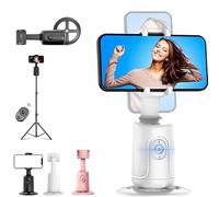 Smart Ai Facial Recognition Phone Tripod, Smart Ai Facial 360 Face Tracking , Auto Face Tracking & 360° Rotating Selfie Stick, For Content Creator Essentials (With Tripod,White)