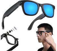 Smart AI glasses with 8 MP camera - including 32 GB storage, 1080p video recording with audio, real-time translation, Bluetooth camera sunglasses, for travel and outdoor activities (Blue)