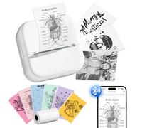 Smart AI Printing Sticker Printer - M02L Bluetooth Mini Printer for Kids, Instant Printers for Girls Boys, Mini Thermal Printers for Photos, Study, Journals, DIY Crafter, Anatomical Diagrams, Gifts