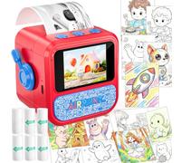 Smart AI Voice Printer, AI Sticker Printer Box, Magic Mini Thermal Printer with Display, Inkless Portable Picture Maker with 6 Modes for Home, Office, Study & DIY Projects, 6 Rolls Paper Included
