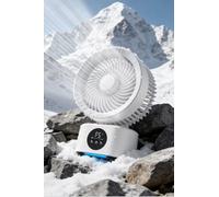 Smart Air Circulator Fan with Voice Control, USB Rechargeable Desk & Wall Fan, 5-Speed Portable Foldable Fan with LED Display, 12-Hour Timer, Auto Oscillation - Ultra Quiet for Bedroom, Office & Home