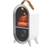 SMART AIR Glow Heat Portable Fan Heater - White, White