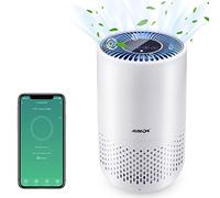 Smart Air Purifier for Bedroom Home, Aimox with Air Quality Sensor Quiet Air filter 3 Speeds Timer Night Light CADR 136m³/h HEPA Filters Works with APP Control Alexa & Google