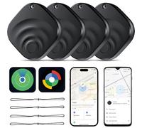 Smart Air Tracker Tag 4 Pack for iOS and Android, Bluetooth 5.4 tracker Tag Works on Google and Apple's "Find My" app, 2 Years of Use, IP67 Waterproof Key Finder/Item Finder/Luggage Tracker[Tagigo]