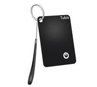 Smart Air Tracker Tag (Black)-1Pack, Wallet Tracker Card Compatible With Apple Find My (iOS only), Bluetooth Finder With Wireless Charging, IP68 Waterproof, Gps Tracker with key ring/nylon lanyard.