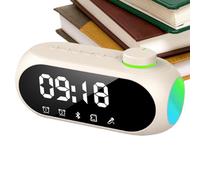 Smart Alarm Clock - Wireless Digital Speaker, Audio Clock Device with Connectivity, Smart Timer Accessory, Bedroom and Living Room Gadget Desktop Bedside Tool in Dom