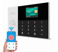Smart Alarm System for Home Security with APP Control 2 4IN TFT LCD Display Screen One Button Alarm Two Way Voice Intercom Home Alarm System 100 Detectors Can Be Added