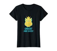 Smart and Sassy Owl Crown Feminist Graphic Design T-Shirt