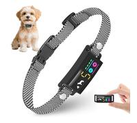 Smart Anti dog barking device, collar dog bark, No Shock,Beep & Vibrate, Adjustable Sensitivity,Human Training Device,IP67 Waterproof, with Anti-Interference Technology, for evry size of dogs, black