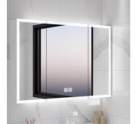 Smart Anti Fog Aluminum Medicine Cabinet with LED Mirror Wall Mounted Bathroom Storage Solution for Medications and Essentials Stylish and Functional Design