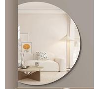 Smart Anti-Fog Semi-Circle Bathroom Mirror 120cm Full-Length Makeup Mirror with Dimmable LED Lighting 3 Color Options (90 * 60cm) - Elegant Retro Design
