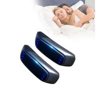 Smart Anti Snoring Device, Electric Snore Stopper with 6 Adjustable Speeds, USB Rechargeable 800mAh Sleep Aid, Silent Throat Snoring Solution for Men Women, Portable for Travel, Bedroom Office (2pcs)