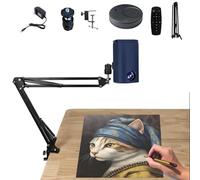Smart Art Projector for Tracing and Drawing, Desktop Wall Projection with Remote Control and Stand, Adjustable Size and Angle