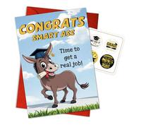 Smart Ass Graduation Greeting Card, Fun Gift for Graduates, Family, Friends, Parents, Teachers, Mentors, Classmates, Siblings, Coaches, Alumni, Extended Family, Relatives, Fellow Students Gra98