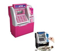 Smart ATM Piggy Bank for Kids,2025 Upgraded Electronic Money Saving Bank with Password,ATM Bank with Digital Display,Coin & Bill Slot,Balance Calculator,Fun Financial Learning Tool for Adults
