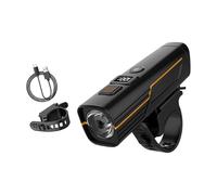 Smart Auto-Sensing Bike Front Light 5-Mode Portable Headlight with Type-C Charging for Safe Nighttime Cycling Adventures Digital Display Cycling Light