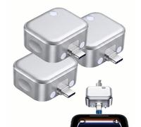 Smart Auto Stop Charging Adapter, 140W Fast Charging Power Splitter with Full Charged Auto Disconnect, Overcharge Protection Cable Protector for Phone, Tablet and USB Devices (3PCS)