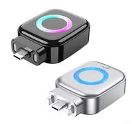 Smart Auto Stop Charging Adapter, 140W Fasting Charging USB-C Fully Charged Separator Overcharge Protection Adapter for Phone Tablet with Dynamic Charging Indicator(Gray+Black)